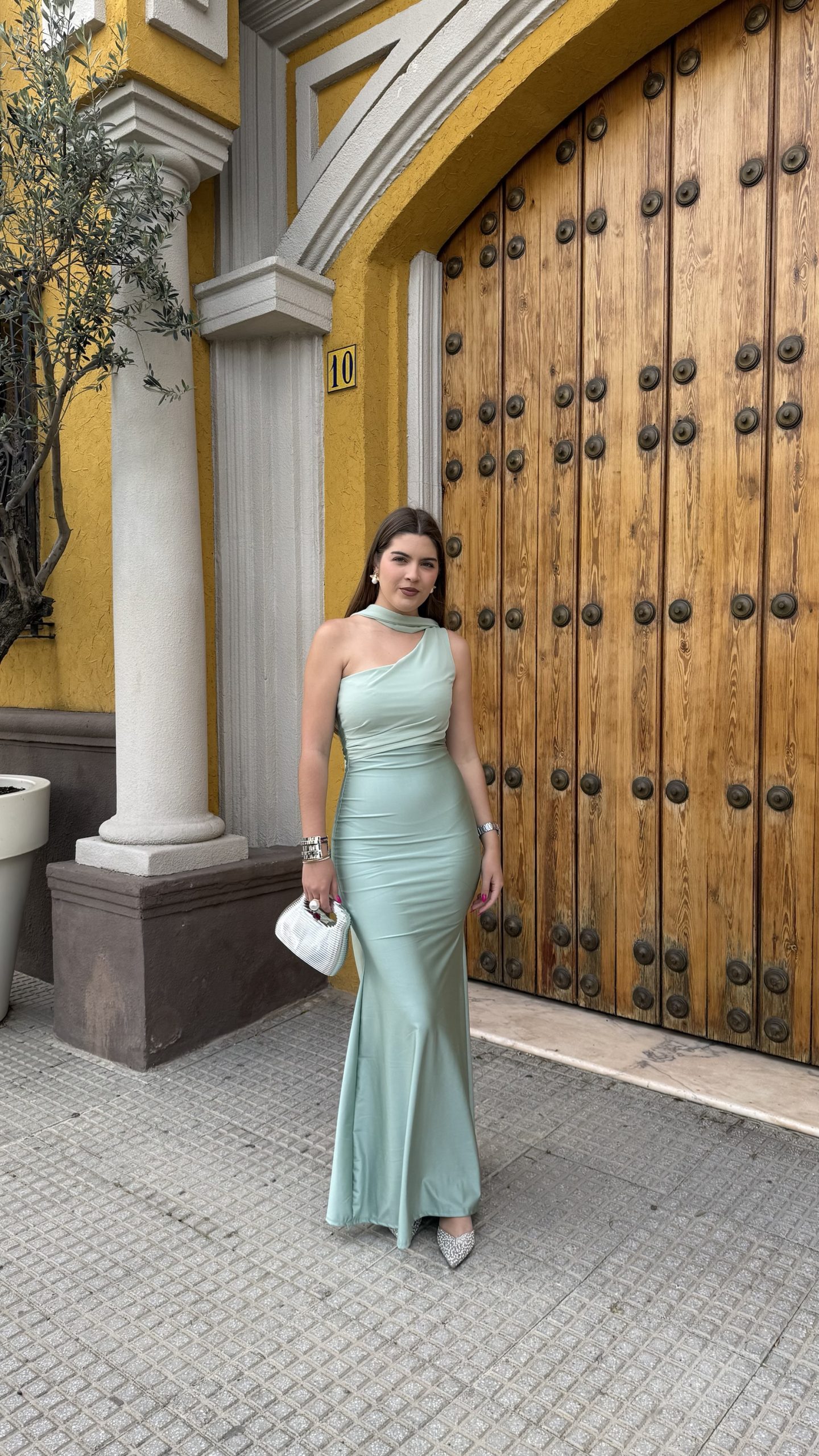 VESTIDO LARGO ALBA<span> - </span>Verde agua